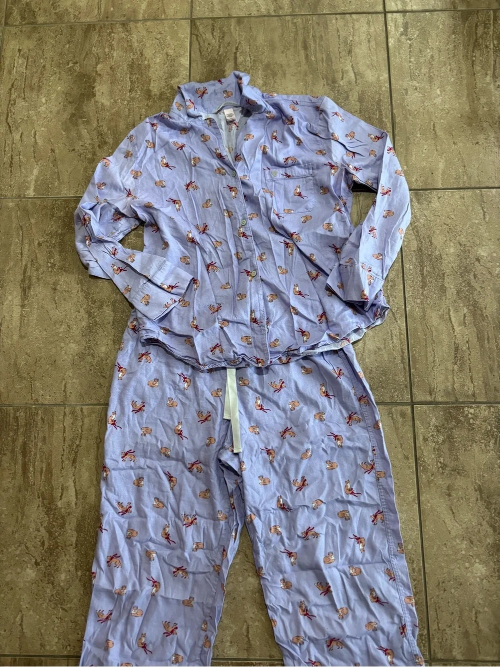 Victoria’s Secret dreamer purple fox flannel pajama set